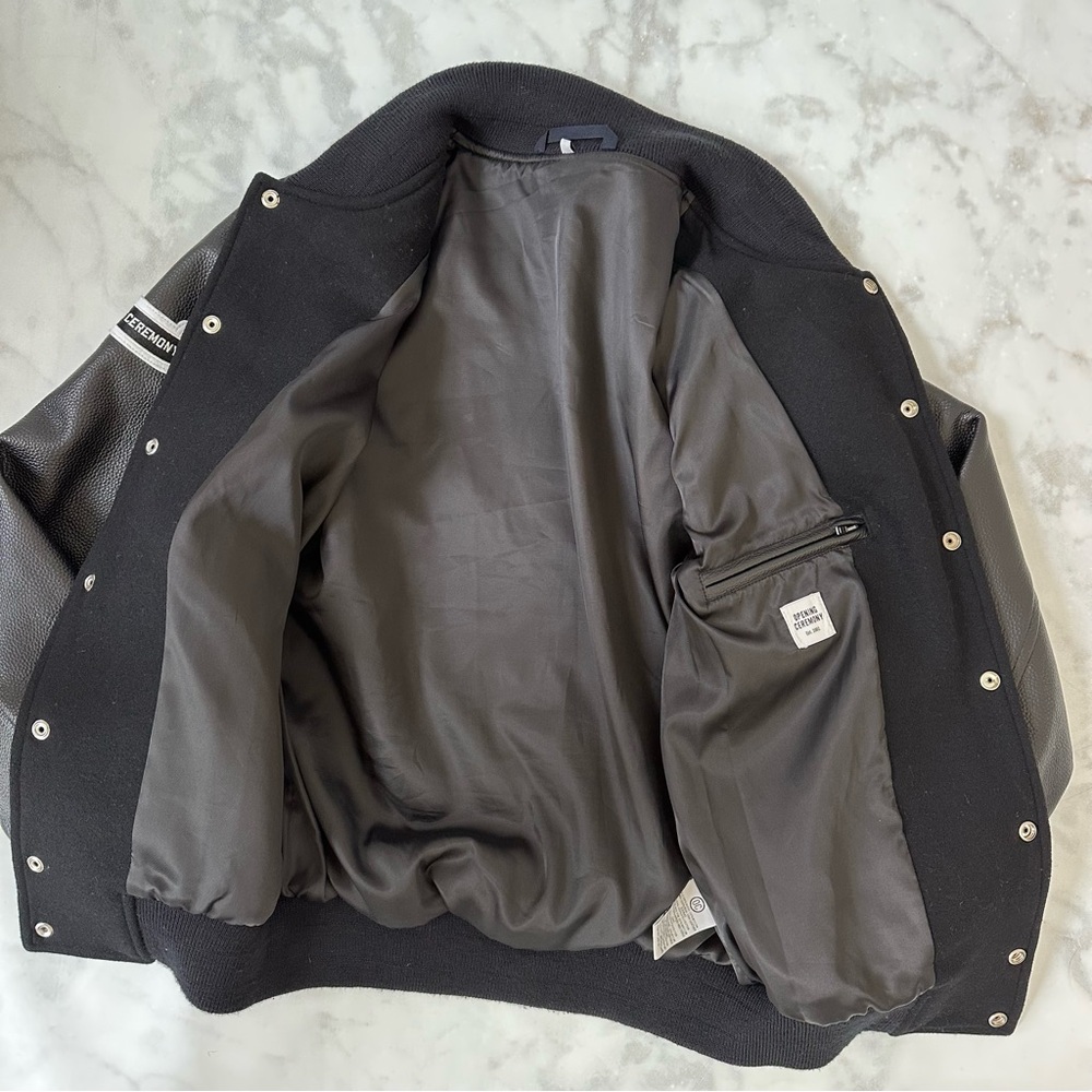 Opening Ceremony Black Varsity Jacket Unisex S - Picture 10 of 15
